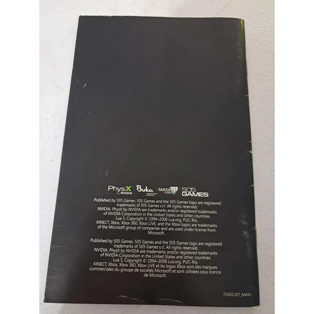 MorphX Xbox 360‎ Instruction MANUAL ONLY 505 Games Action Adventure Replacement